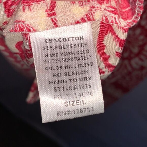 Umgee FLoral Red and Cream Boho Style Dress - Picture 4 of 5